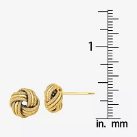 14K Gold 9mm Knot Stud Earrings