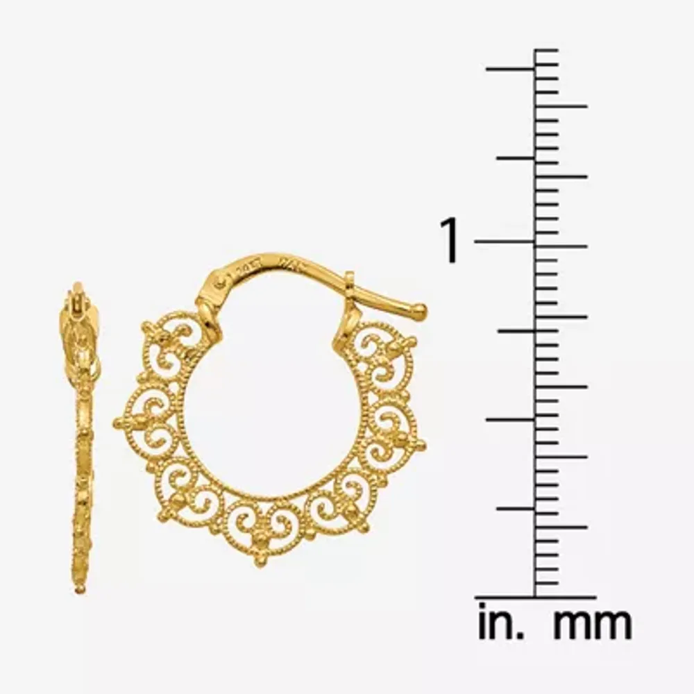 14K Gold 19mm Hoop Earrings