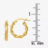 14K Gold 16mm Hoop Earrings