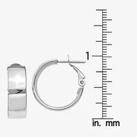 14K White Gold 18.5mm Hoop Earrings