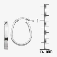 10K White Gold 22mm Hoop Earrings