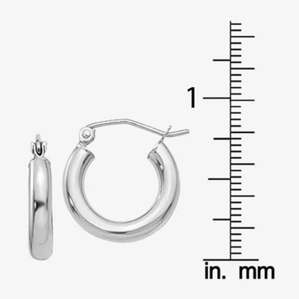 14K Gold 16mm Round Hoop Earrings