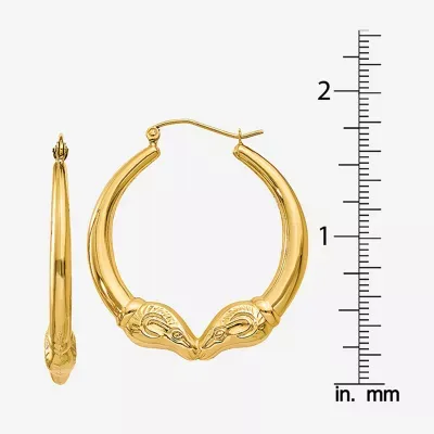 14K Gold 35mm Hoop Earrings