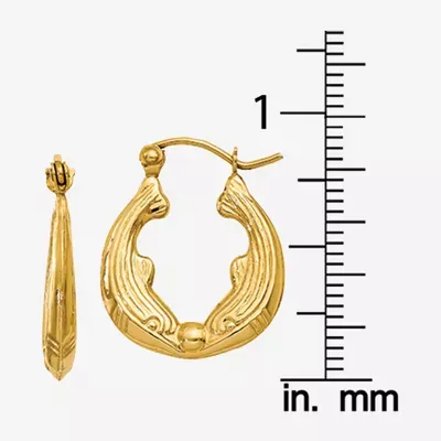 14K Gold 10mm Hoop Earrings