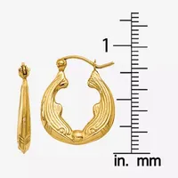 14K Gold 10mm Hoop Earrings