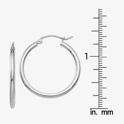 10K Gold 22mm Round Hoop Earrings