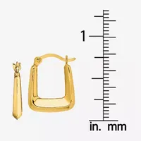 10K Gold 15mm Square Hoop Earrings