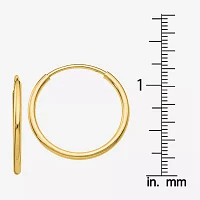 10K Gold 25mm Round Hoop Earrings