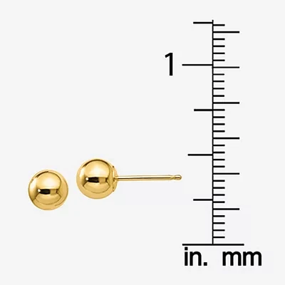 10K Gold 5mm Ball Stud Earrings