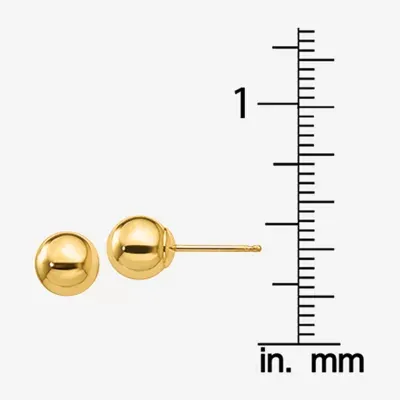 10K Gold 6mm Ball Stud Earrings