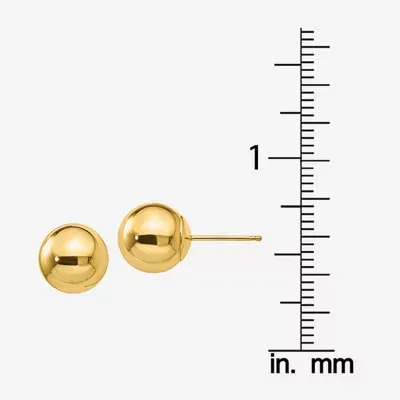 10K Gold 8mm Ball Stud Earrings