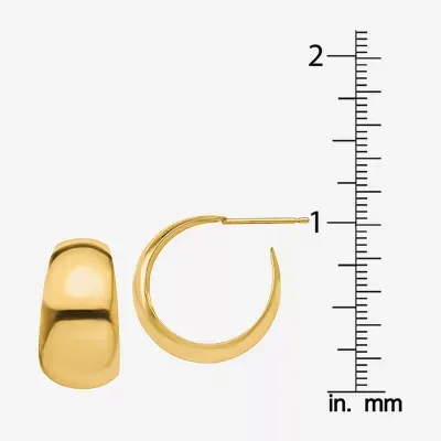 14K Gold 19mm Round Hoop Earrings