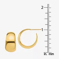 14K Gold 19mm Round Hoop Earrings