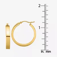 14K Gold 22mm Round Hoop Earrings