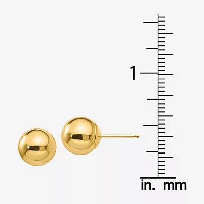 14K Gold 8mm Ball Stud Earrings