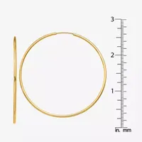 14K Gold 51mm Round Hoop Earrings