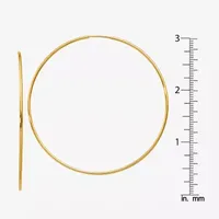 14K Gold 58mm Round Hoop Earrings