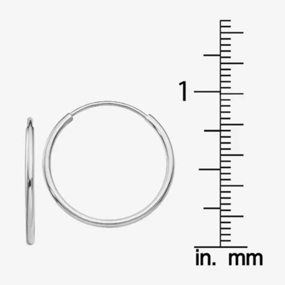 14K Gold 20mm Round Hoop Earrings