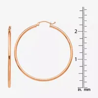 14K Rose Gold 45mm Round Hoop Earrings