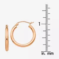14K Rose Gold 20mm Round Hoop Earrings