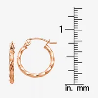 14K Rose Gold 16mm Round Hoop Earrings