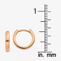 14K Rose Gold 14mm Round Hoop Earrings