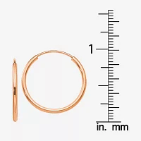 14K Rose Gold 20mm Round Hoop Earrings