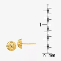 14K Gold 8mm Round Stud Earrings