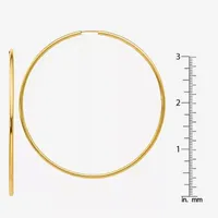 14K Gold 69.8mm Round Hoop Earrings