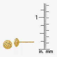 14K Gold 6mm Round Stud Earrings