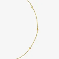 10K Gold Inch Solid Cable Ankle Bracelet