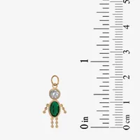 10K Gold May Birthstone Babies Boy Charm