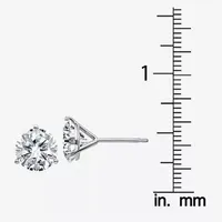 3 1/2 CT. T.W White Moissanite 14K Gold 8mm Round Stud Earrings