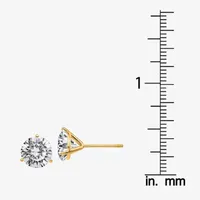 3 CT. T.W. White Moissanite 14K Gold 7.5mm Round Stud Earrings