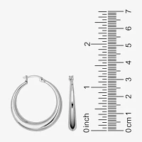 Sterling Silver Graduated Hoop Earrings