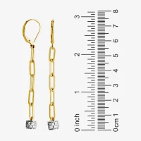 Paris 1901 By Charles Garnier White Cubic Zirconia 18K Gold Over Silver Drop Earrings