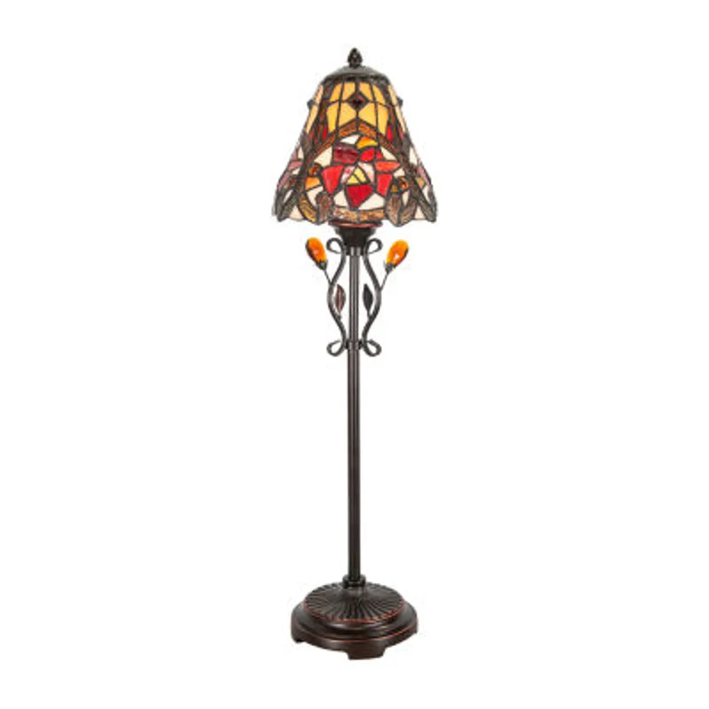 Dale Tiffany Jeweled Vine Buffet Glass Table Lamp