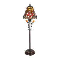 Dale Tiffany Jeweled Vine Buffet Glass Table Lamp