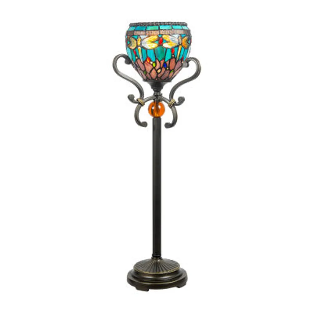 Dale Tiffany Briar Dragonfly Buffet Glass Table Lamp