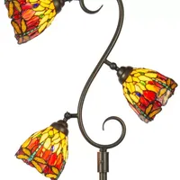 Dale Tiffany Amara 3-Light Glass Floor Lamp