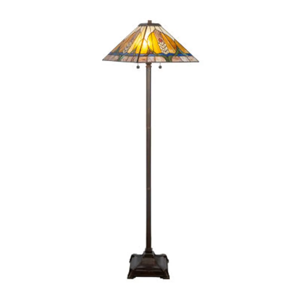 Dale Tiffany Pusan Mission Glass Floor Lamp