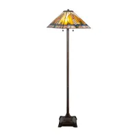 Dale Tiffany Pusan Mission Glass Floor Lamp