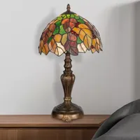 Dale Tiffany Maple Leaf Glass Table Lamp