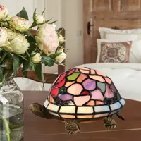 Dale Tiffany Toto Turtle Floral Accent Desk Lamp