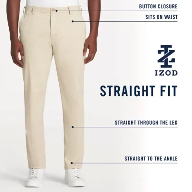 IZOD Saltwater Stretch Straight Fit Flat Front Chino Pant