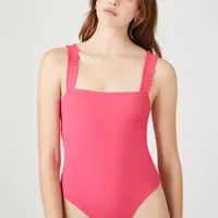Forever 21 Womens Straight Neck Sleeveless Bodysuit Juniors