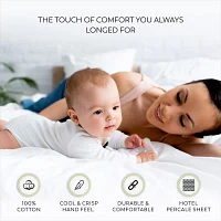 Purity Home Cotton Percale 400tc Deep Pocket Pillowcases