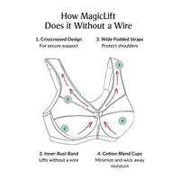 Glamorise MagicLift® Minimizer Wirefree Bra-1003