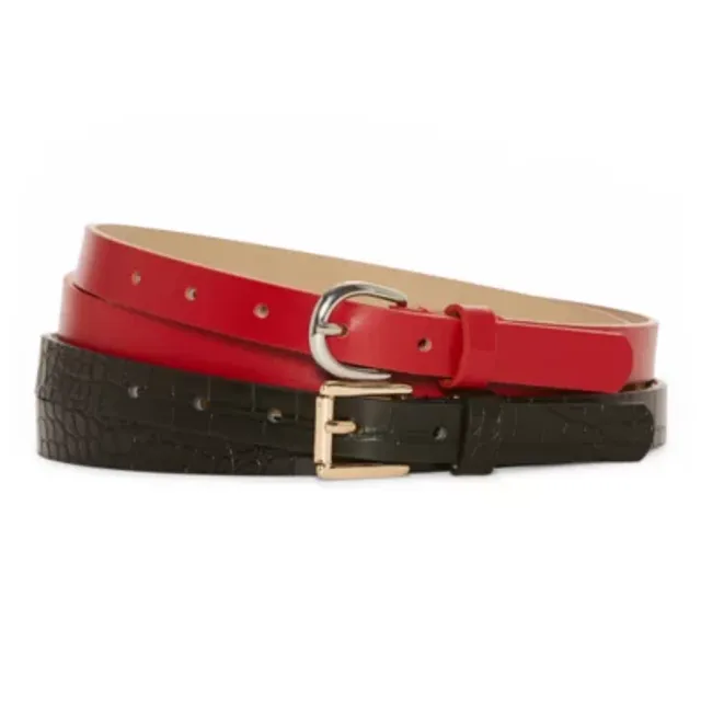 Liz Claiborne Ratchet Womens Reversible Belt | Black | Regular X-Large | Belts + Suspenders Belts | Reversible