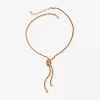 Worthington Gold Tone 24 Inch Rope Y Necklace